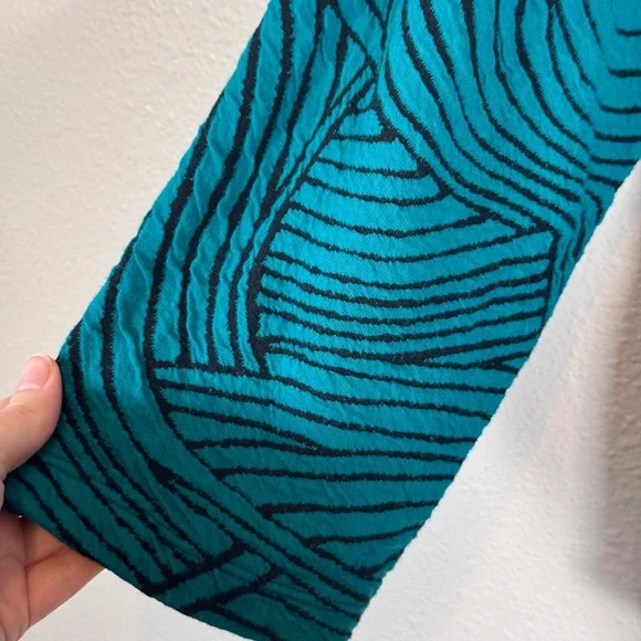 Komil Teal Green Black Sweater Womens XL Lagenlook Oversized Slouchy Artsy - Picture 9 of 10